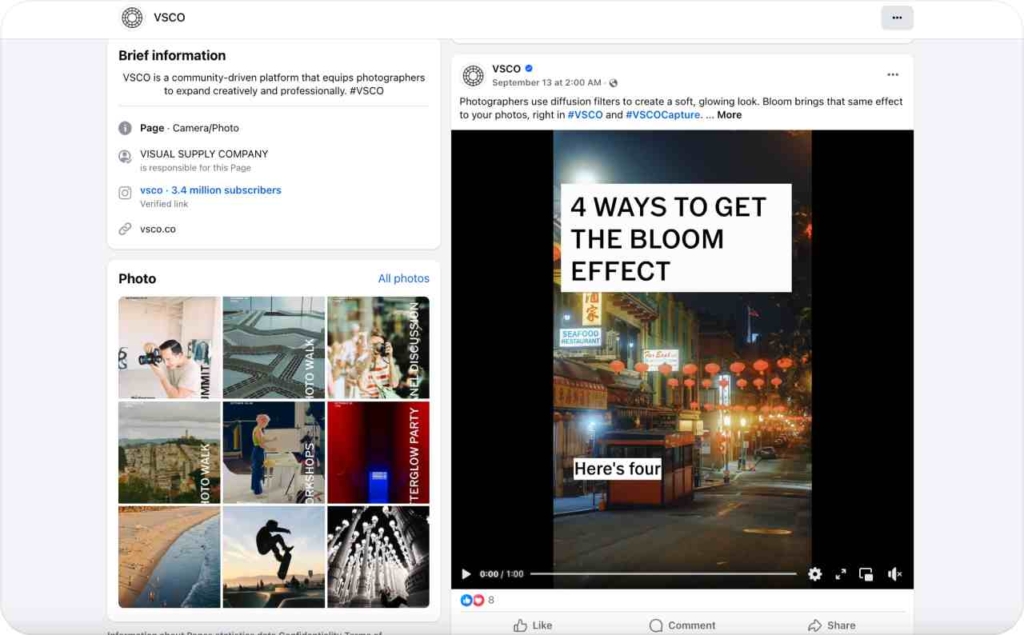 VSCO on Facebook