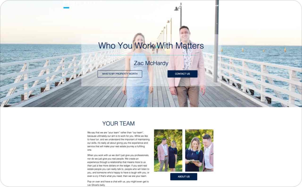 Zac McHardy landing page