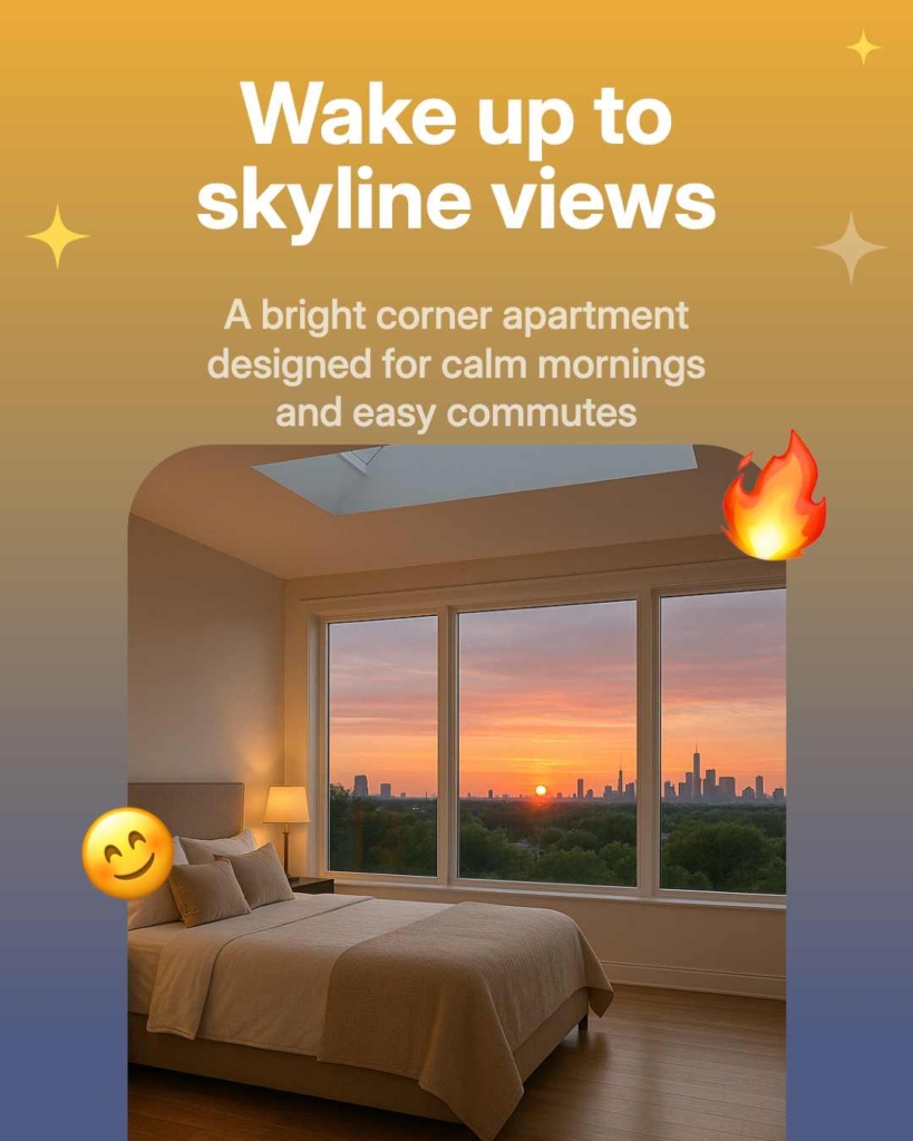 Zeely AI rental advertising portraying a cozy bedroom 