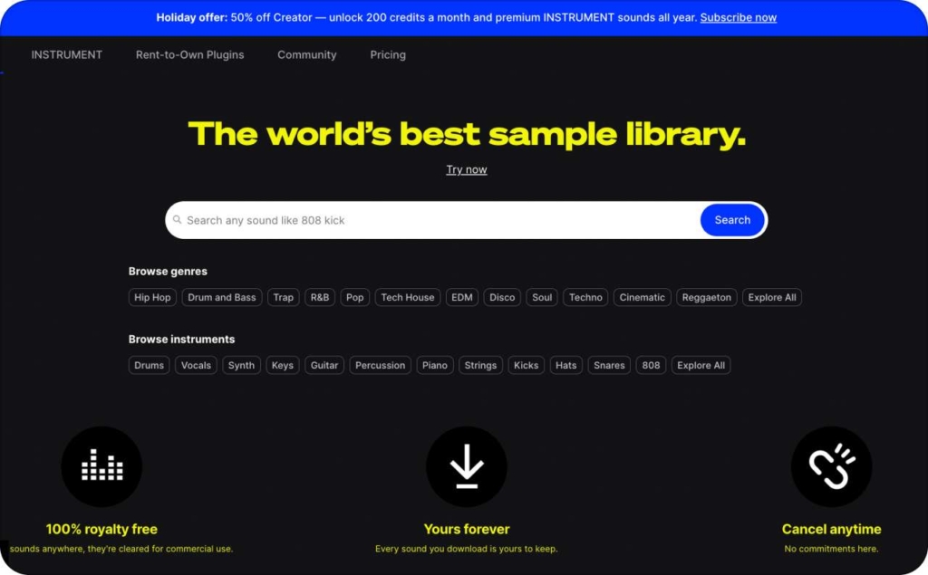Splice landing page screenshot