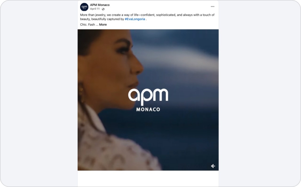 Facebook Video ad of APM Monaco