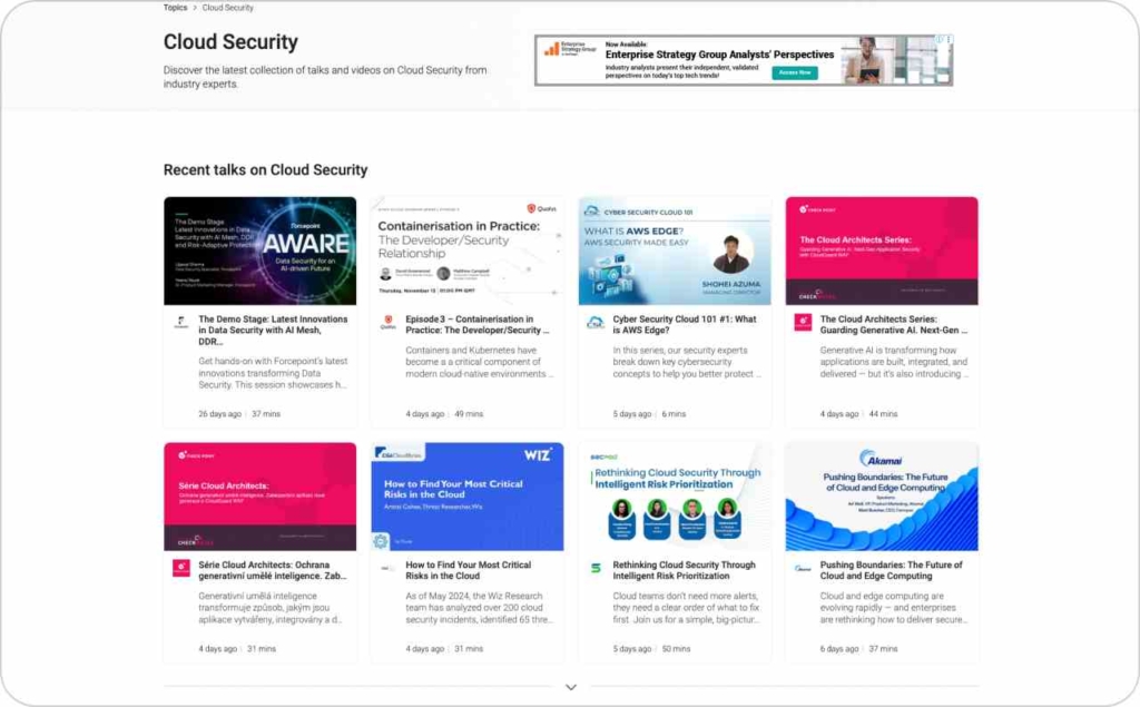 BrightTALK webinar's page