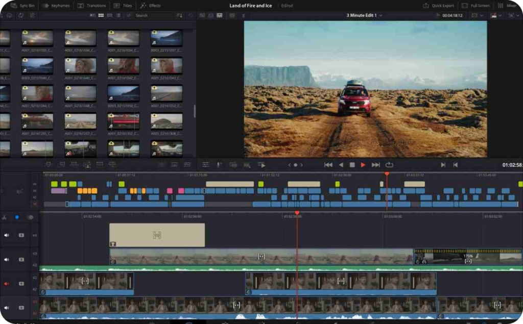 DaVinci Resolve interface screenshot