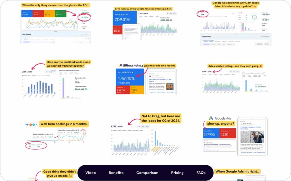 Screenshot from the JRR Marketing