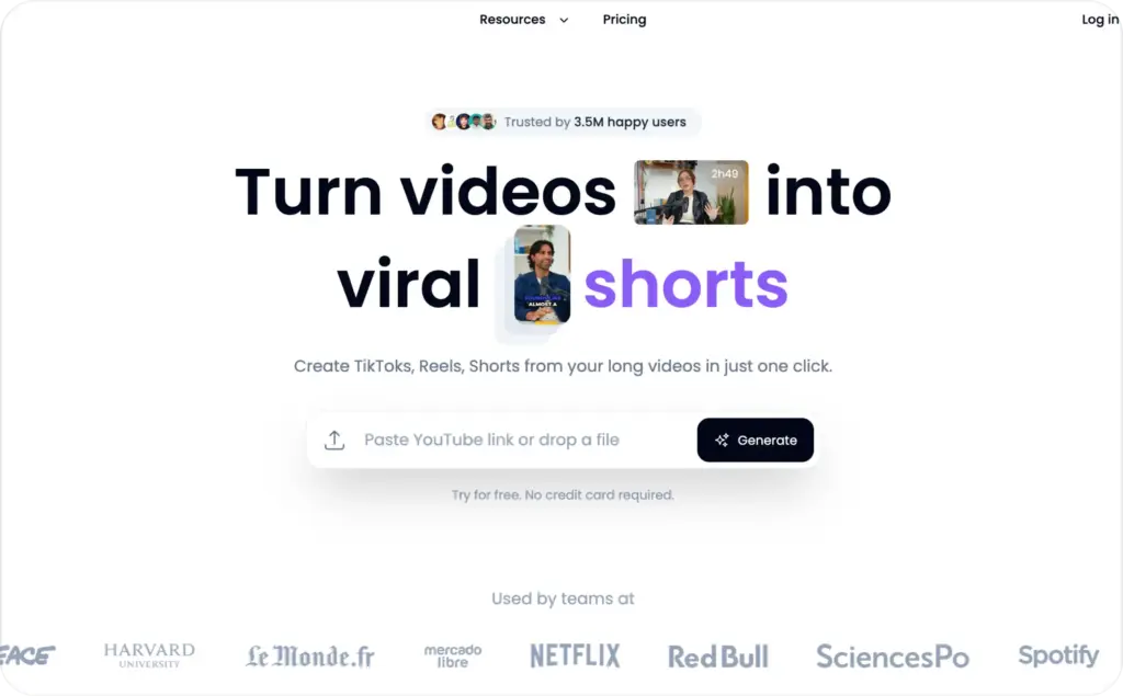 Klap landing page