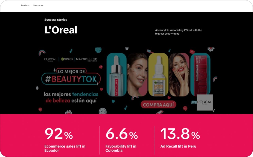 TikTok for Business L'Oreal case