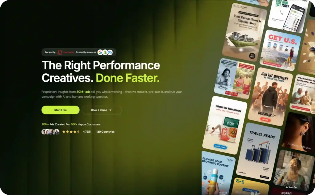 Quickads landing page