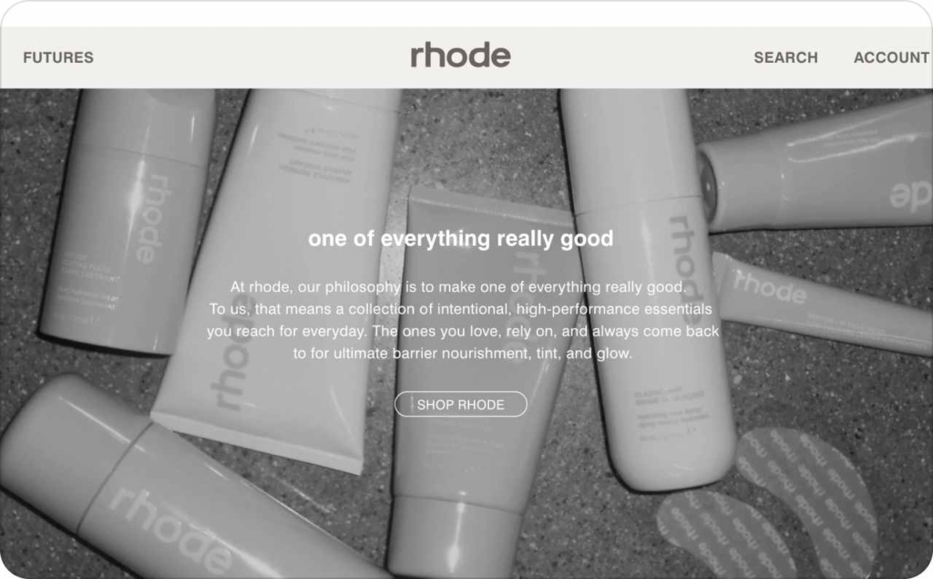 Rhode landing page screenshot