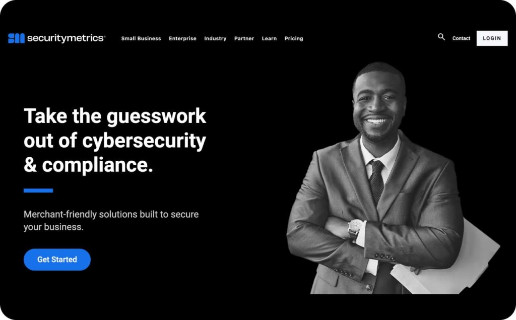 SecurityMetrics landing page