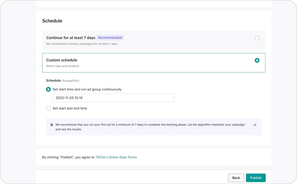 TikTok Ads targeting