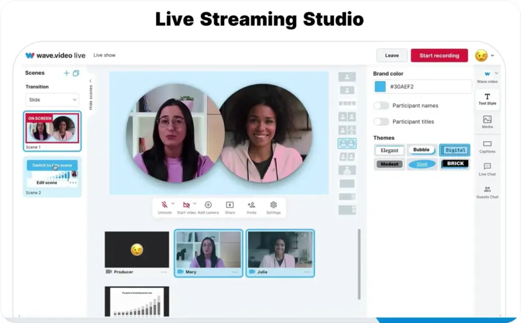 Wave.video landing page