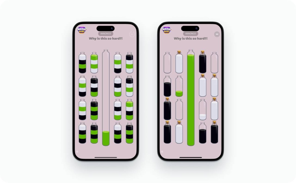 Level-win screen ad example