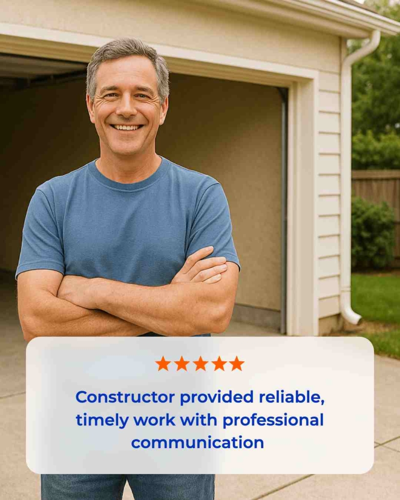 Zeely AI ad portraying a man in front of the house