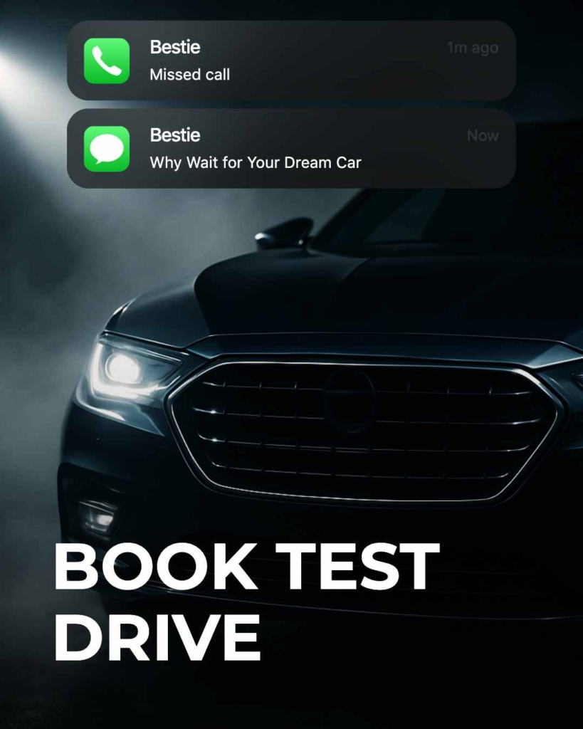 Zeely AI ad portraying a black car