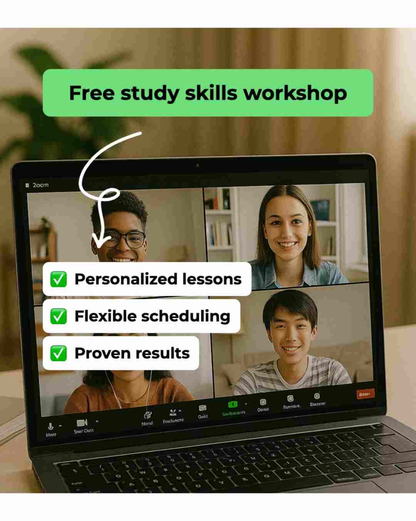 Zeely AI ad portraying an online Zoom class