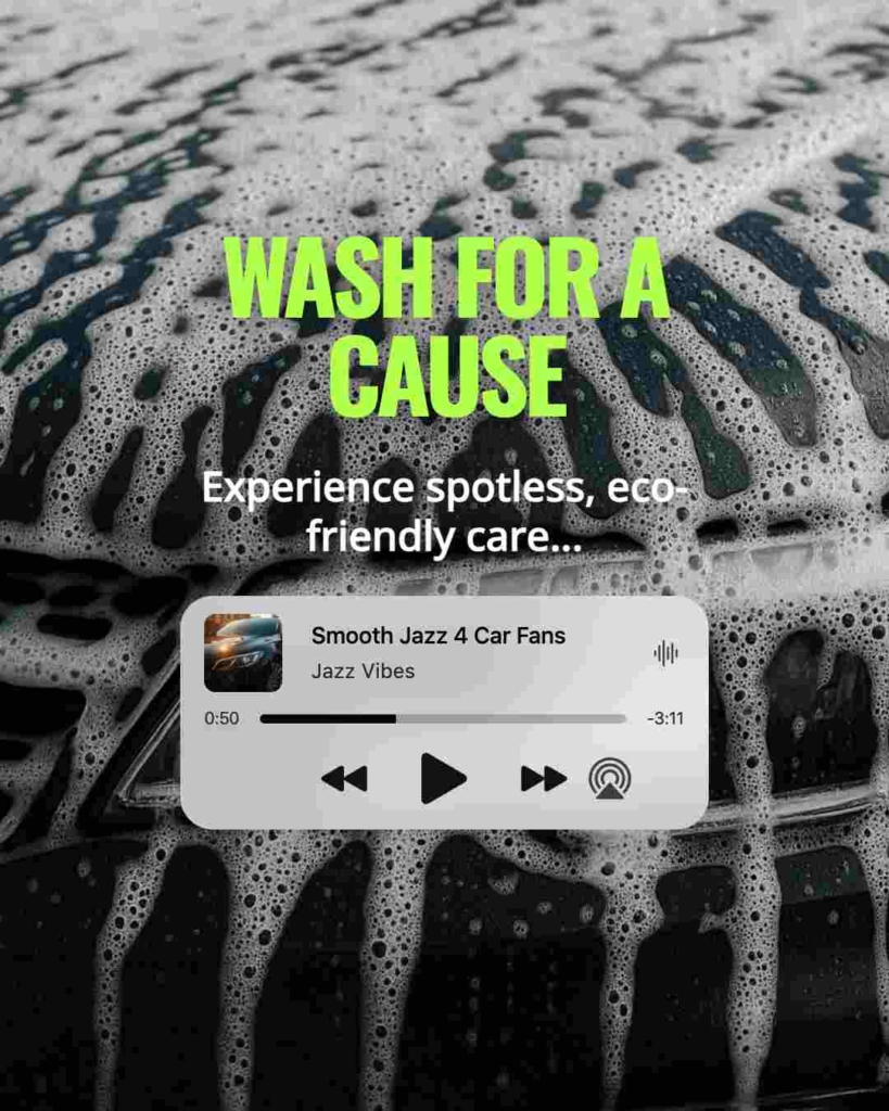 Zeely AI ad promoting car wash
