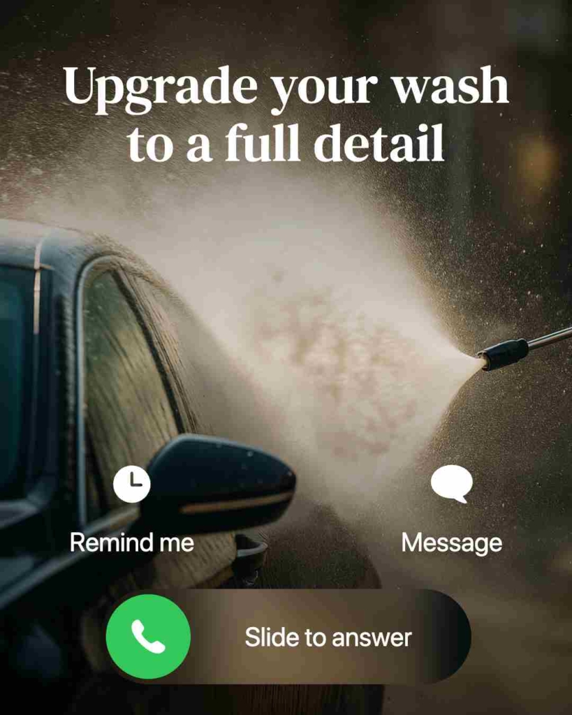 Zeely AI ad portraying a car washing
