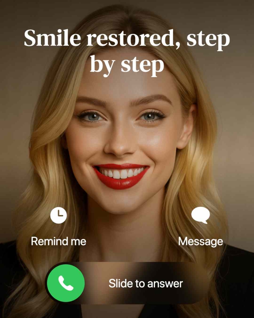 Zeely AI ad portraying a woman with a bright smile