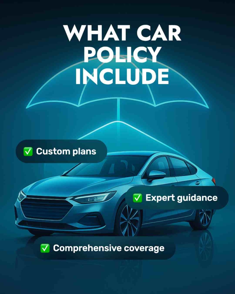 Zeely AI ad portraying a car protected by insurance