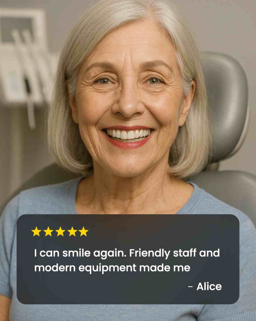 Zeely AI ad portraying a woman with a big smile 