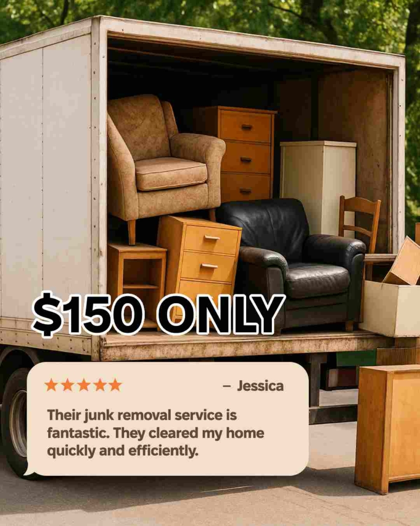 Zeely AI ad promoting furniture junk removal advertising
