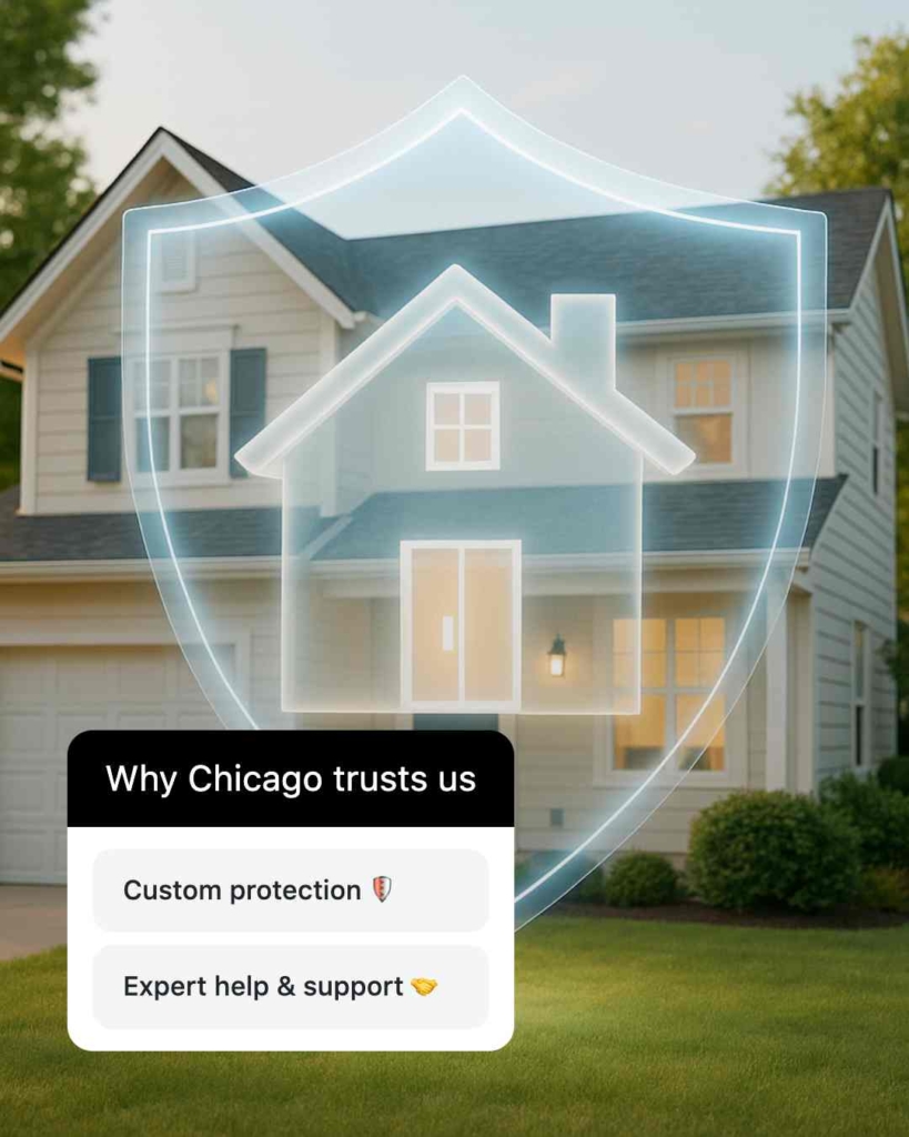 Zeely AI ad portraying a house protected by insurance