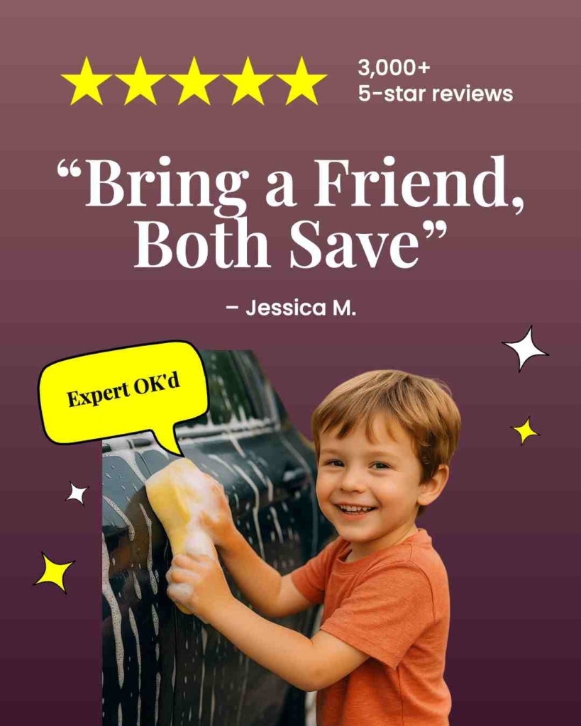 Zeely AI ad portraying a kig helping with washing a car