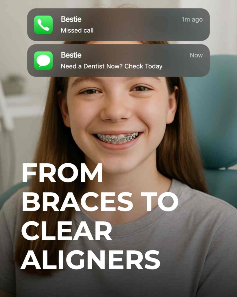 Zeely AI ad portraying a teen girl with braces