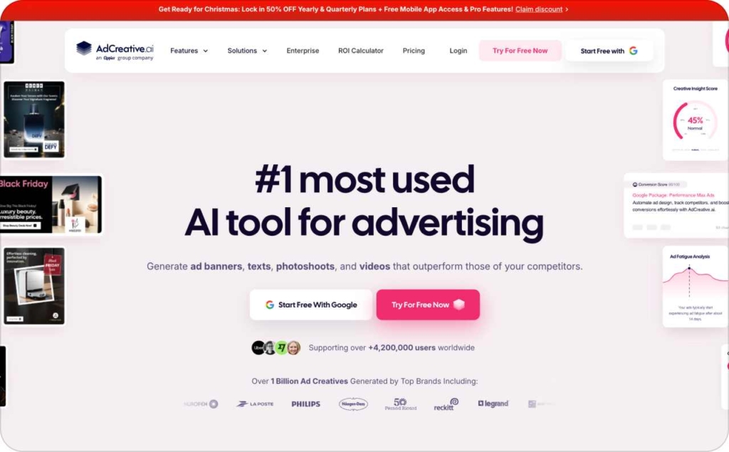 AdCreative.ai landing page