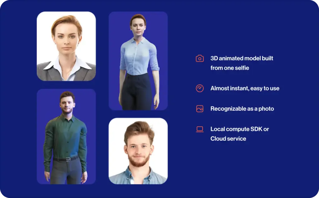 Avatar SDK landing page screenshot