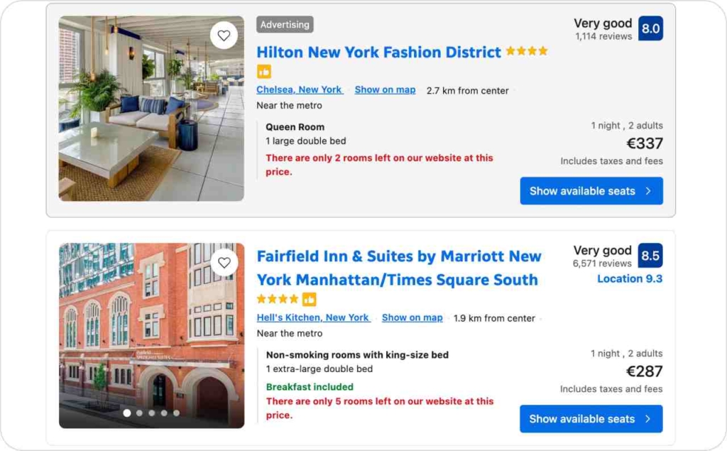 Booking.com screenshot
