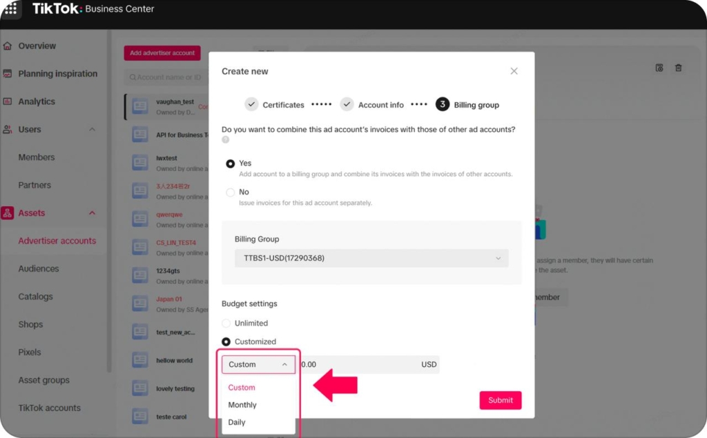TikTok Business Help Center screenshot