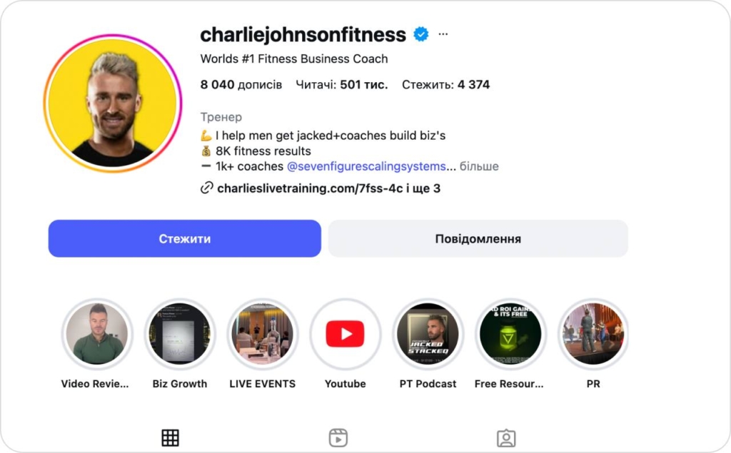 @charliejohnsonfitness on Instagram