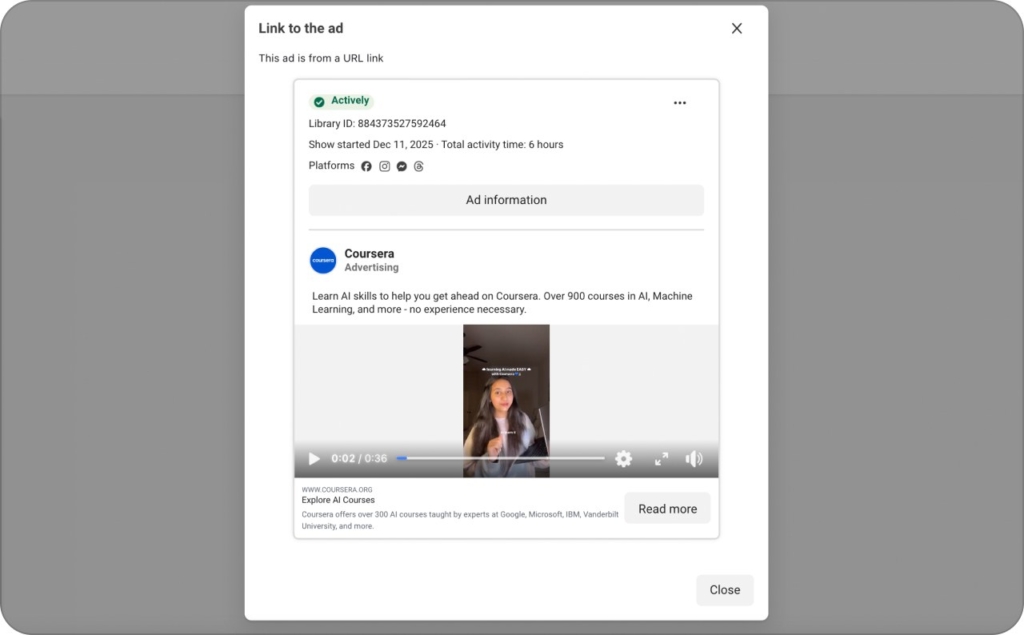 Photo source: Coursera on Meta Library