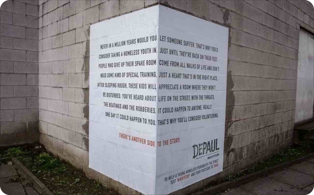 Depaul “Street corners” outdoor ad