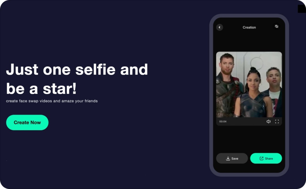 FaceMagic landing page screenshot