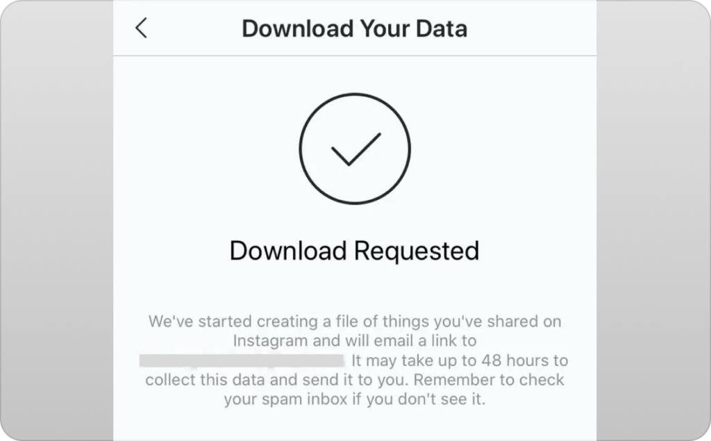Download your Instagram data example