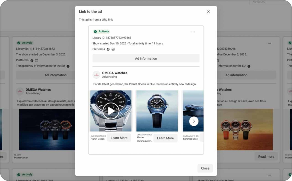 OMEGA on Meta Library