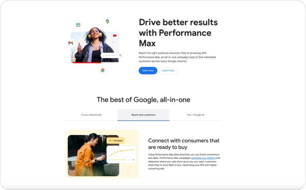 Google Ads landing page