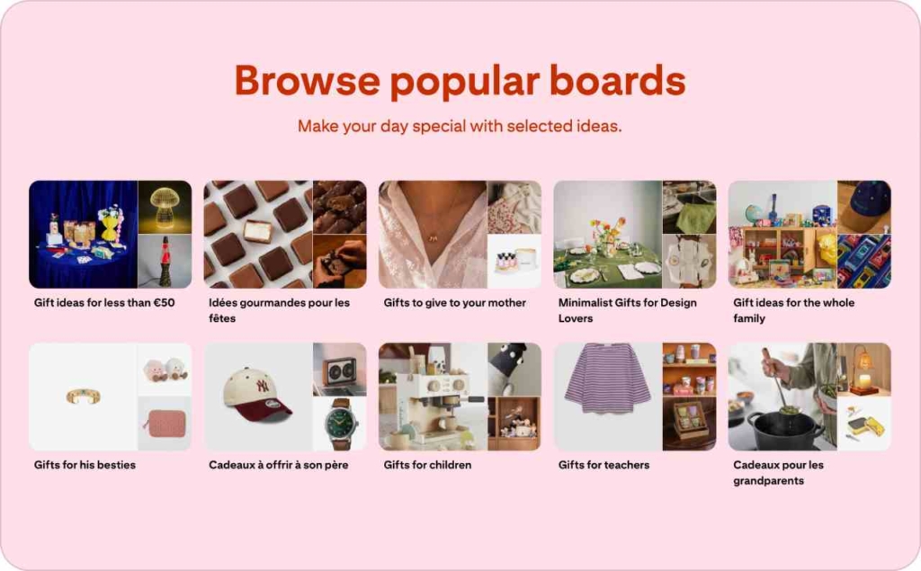 Pinterest landing page