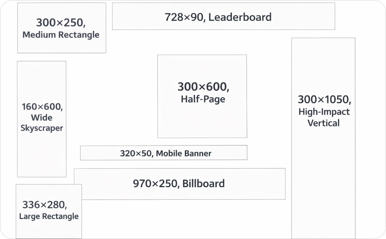 Standard digital ad sizes 2026: The complete guide