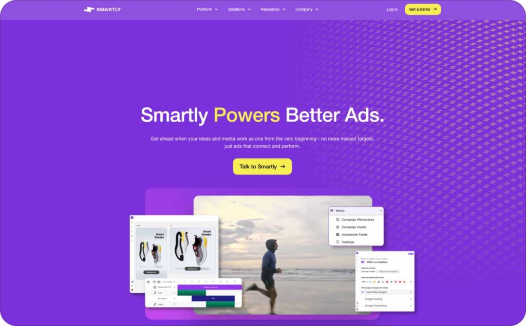 Smartly.io landing page screenshot