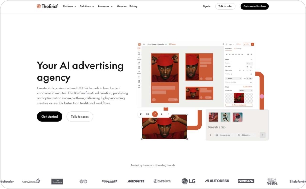 The Brief landing page