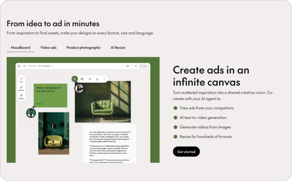 The Brief landing page screenshot
