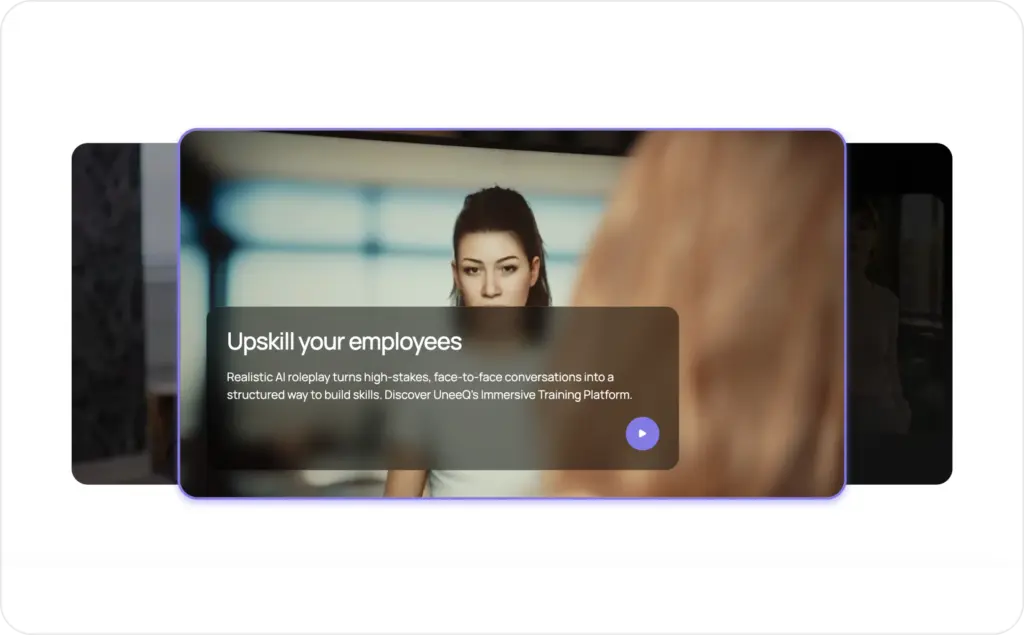 UneeQ landing page screenshot