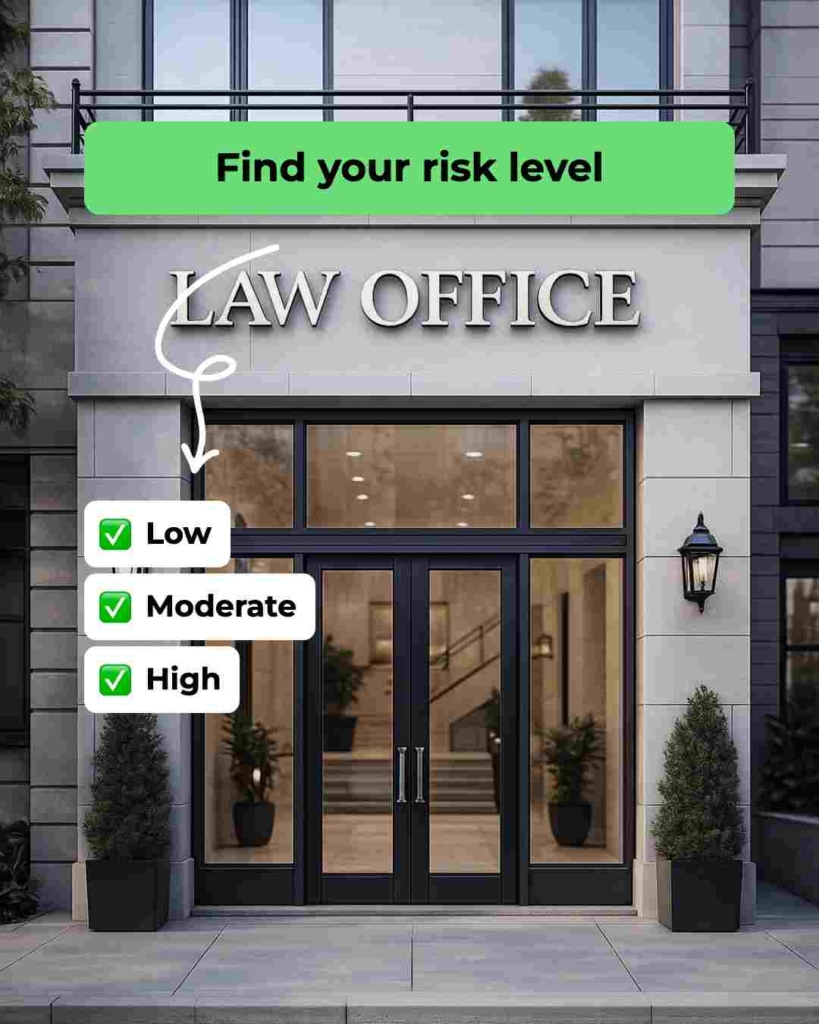 Zeely AI ad portraying legal services building