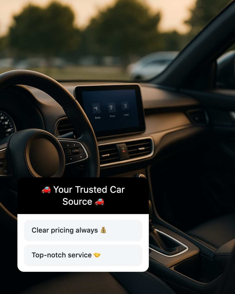 AI generator example for car salon