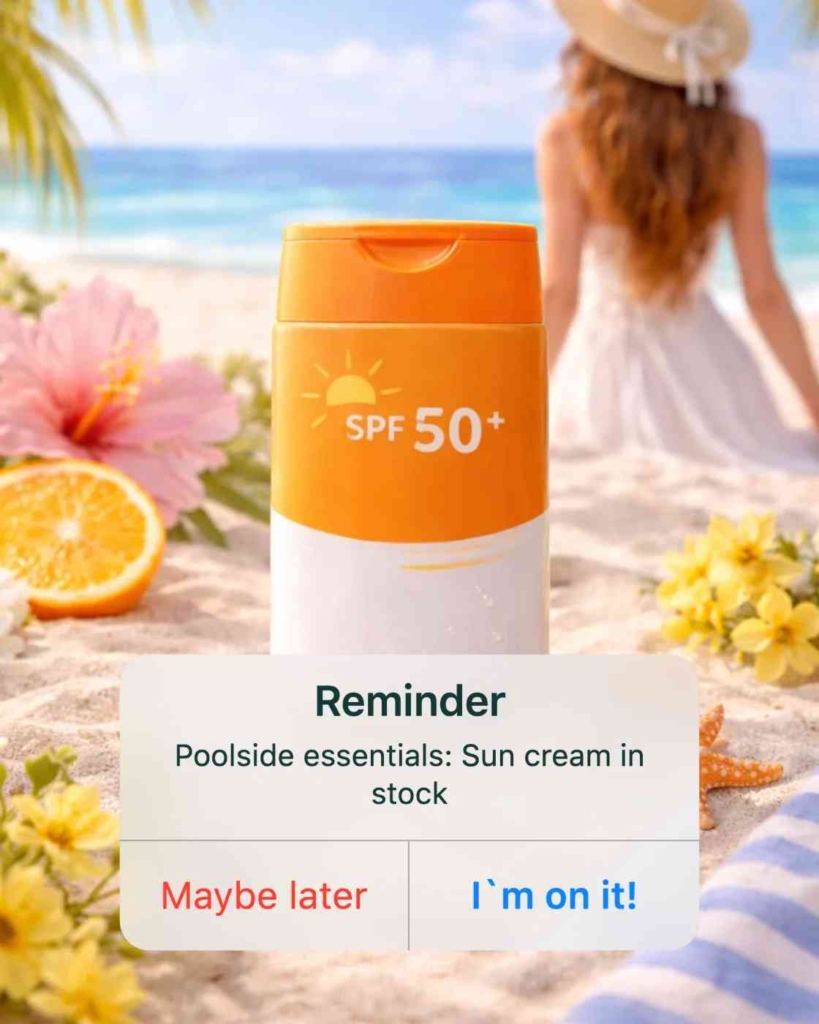 Zeely AI ad of SPF cream