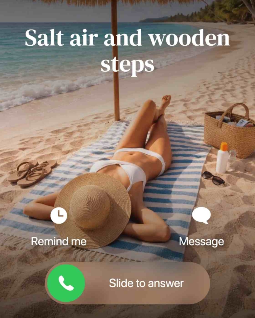 Zeely AI-generated beach marketing post