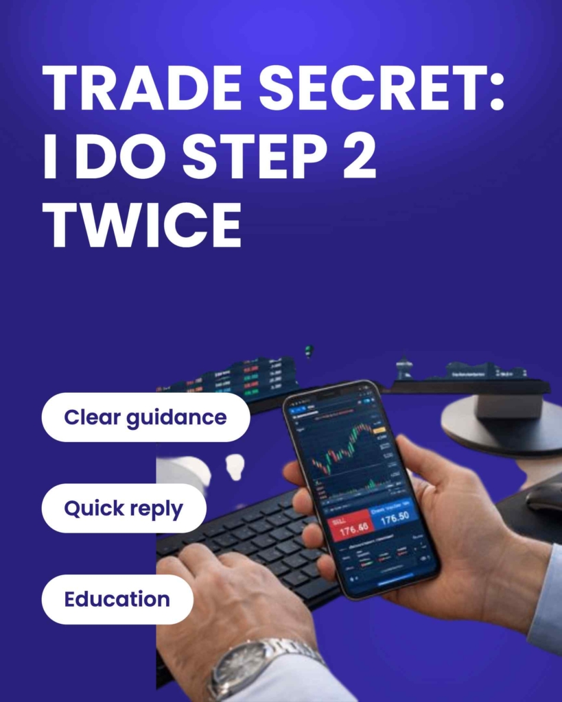 Zeely AI ad example with an Instagram caption idea for trading coaches